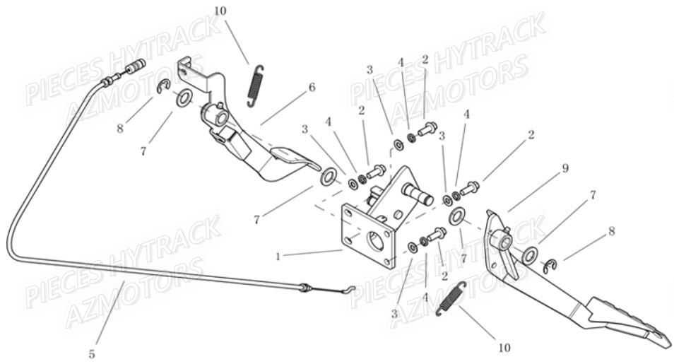 Pedalier HYTRACK Pièces Quad JOBBER MAXX 700 - 2014