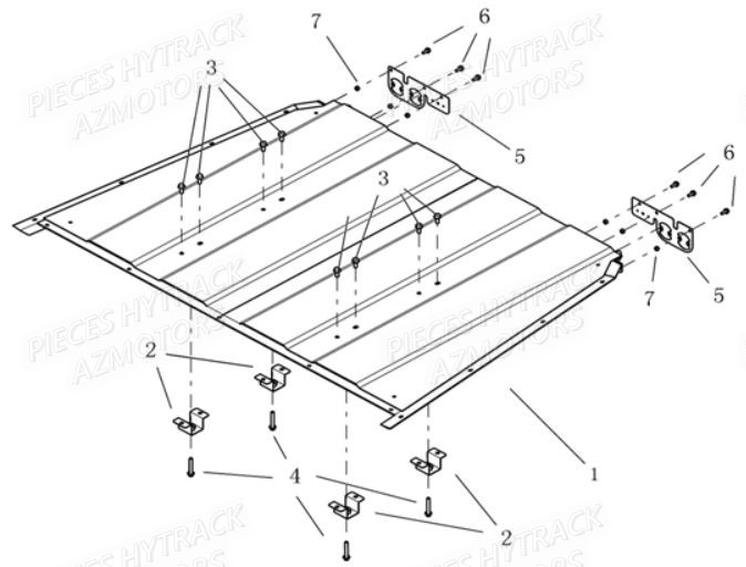 Plateau HYTRACK Pièces Quad JOBBER MAXX 700 - 2014