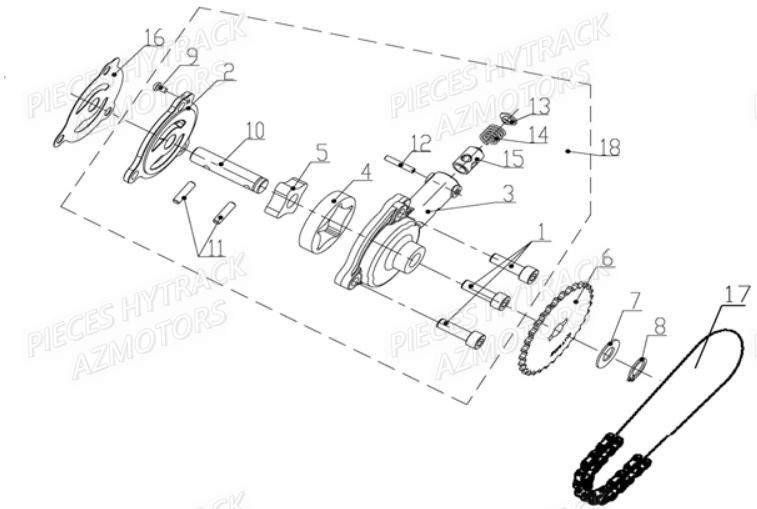 Pompe A Huile HYTRACK Pièces Quad JOBBER MAXX 700 - 2014
