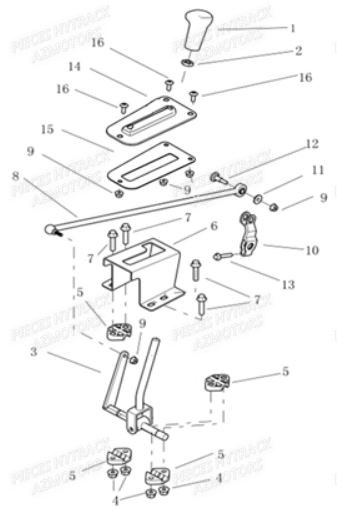 Selecteur De Vitesses HYTRACK Pièces Quad JOBBER MAXX 700 - 2014