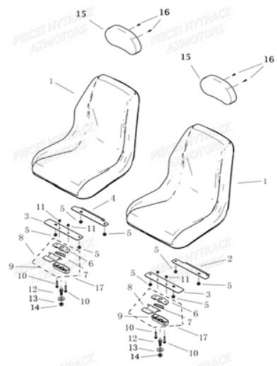 Sieges HYTRACK Pièces Quad JOBBER MAXX 700 - 2014