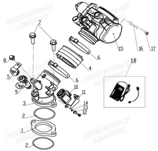 Systeme D Injection HYTRACK Pièces Quad JOBBER MAXX 700 - 2014