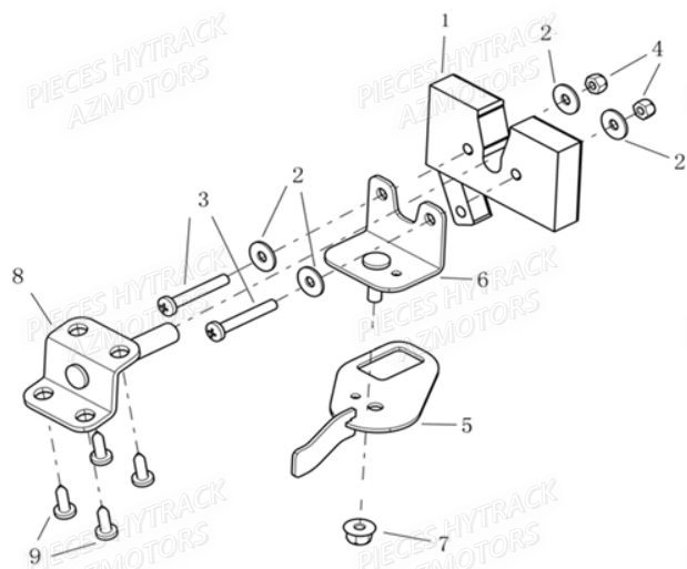 Verrouillage Du Capot HYTRACK Pièces Quad JOBBER MAXX 700 - 2014