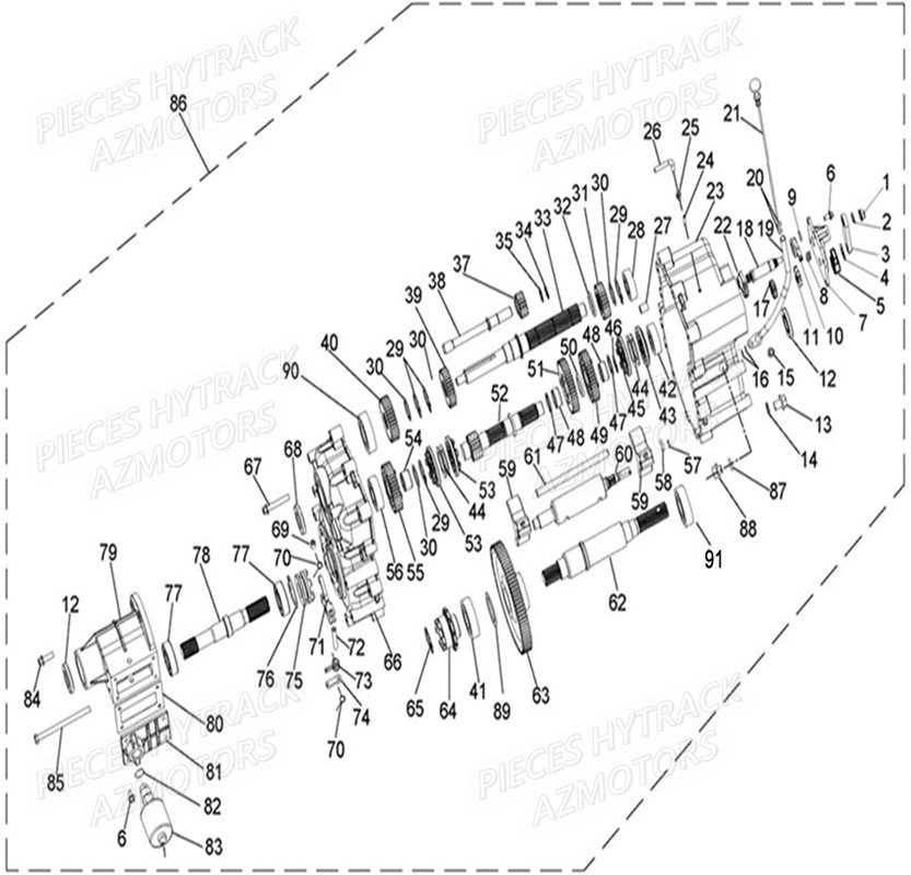 BOITE_DE_VITESSES HYTRACK Pieces SSV JOBBER 1100 DMAXX FULL