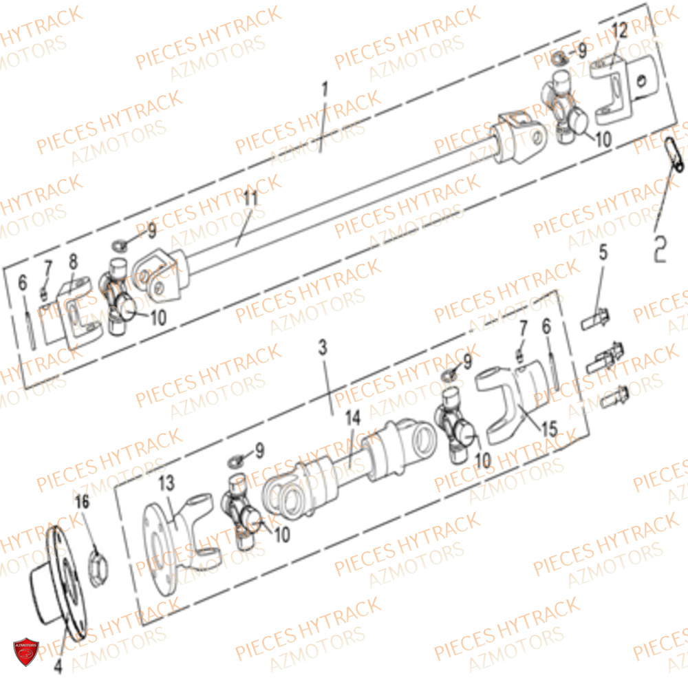 Cardans HYTRACK Pieces SSV JOBBER 1100 DMAXX FULL