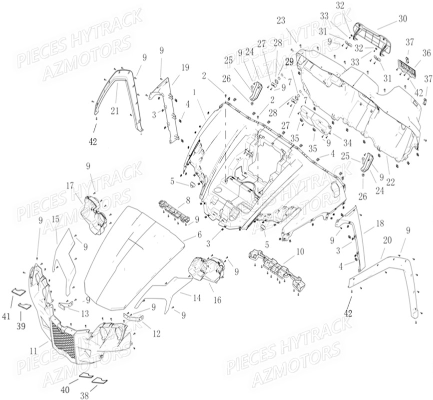 CARROSSERIE_AVANT HYTRACK Pieces SSV JOBBER 1100 DMAXX FULL