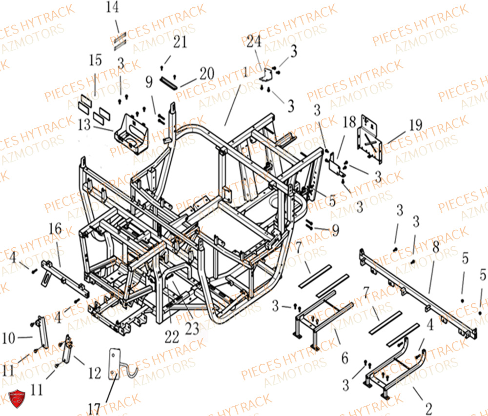 Chassis HYTRACK Pieces SSV JOBBER 1100 DMAXX FULL