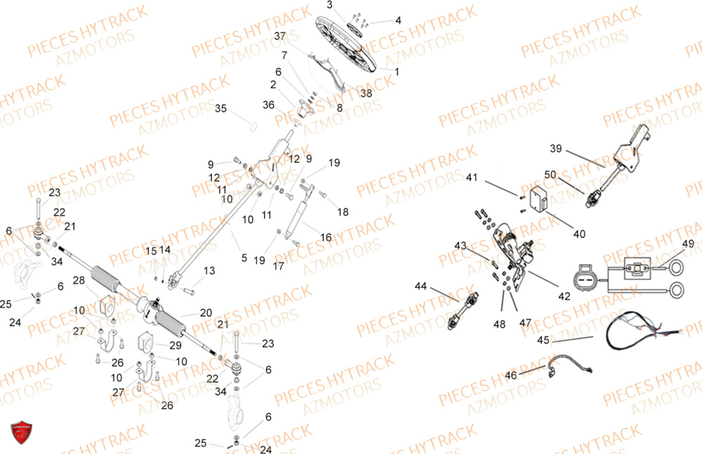 COLONNE DE DIRECTION pour JOBBER 1100 DMAXX FULL