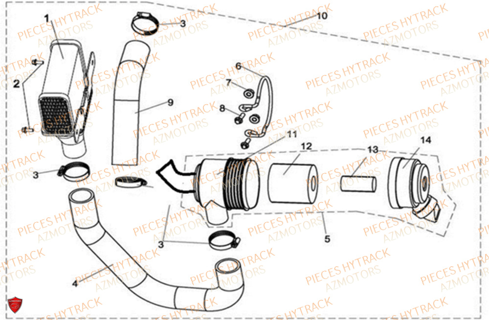 Filtre A Air Admission D Air Variateur HYTRACK Pieces SSV JOBBER 1100 DMAXX FULL