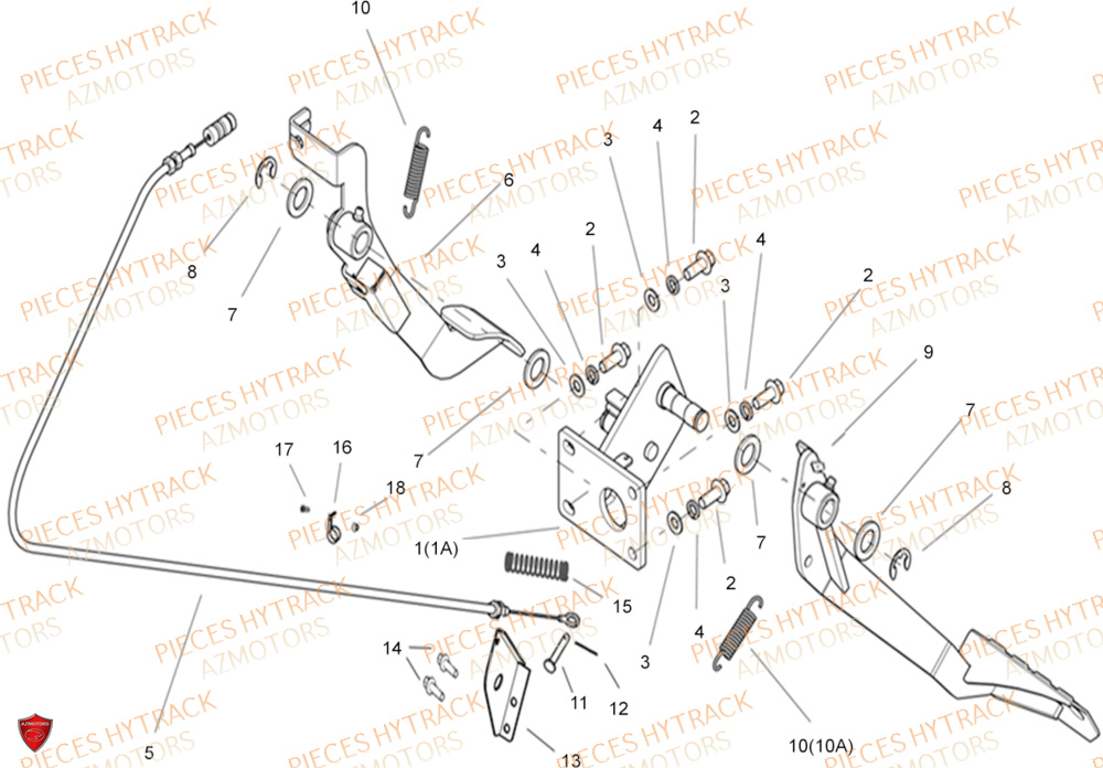 Pedalier HYTRACK Pieces SSV JOBBER 1100 DMAXX FULL