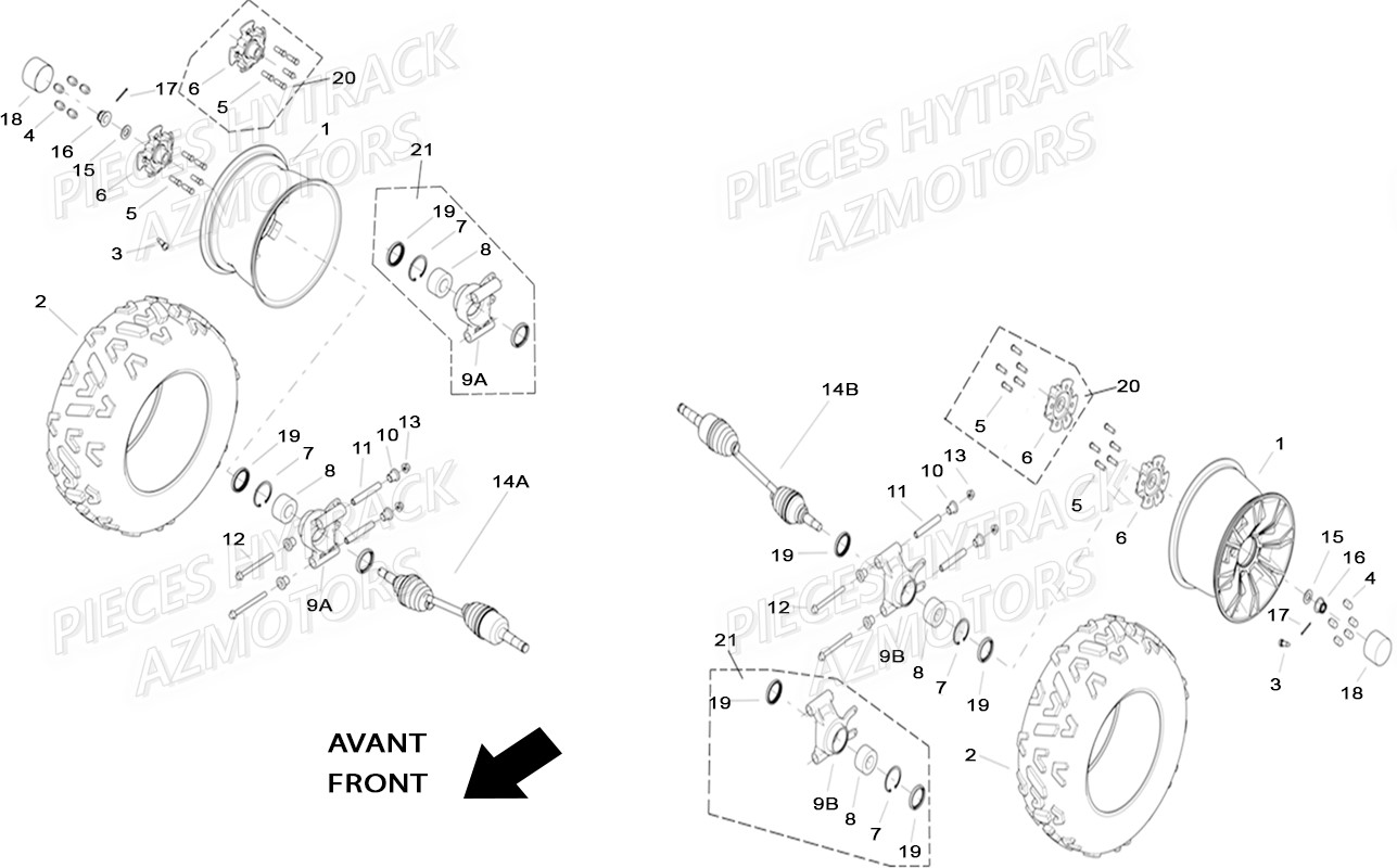 ROUES_ARRIERE HYTRACK Pieces SSV JOBBER 1100 DMAXX FULL