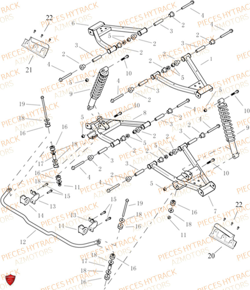 SUSPENSION ARRIERE pour JOBBER 1100 DMAXX FULL