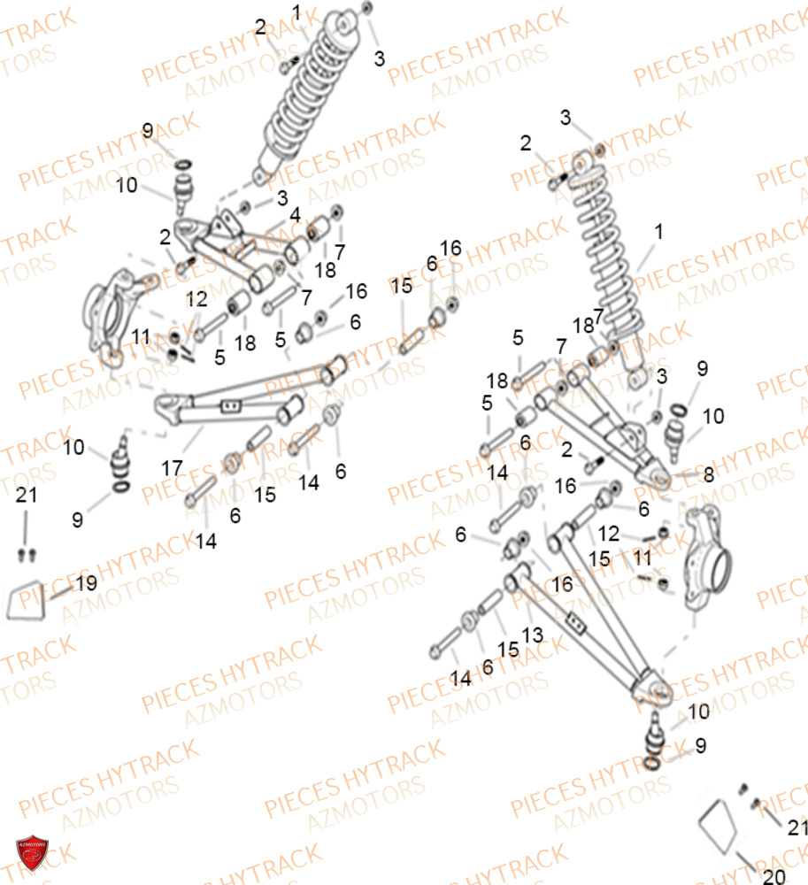 SUSPENSION AVANT pour JOBBER 1100 DMAXX FULL