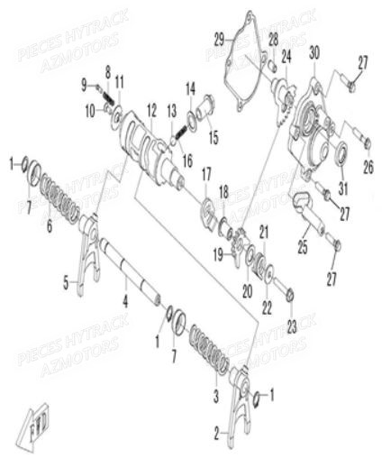 Barillet HYTRACK Pieces SSV JOBBER 500 EURO 4