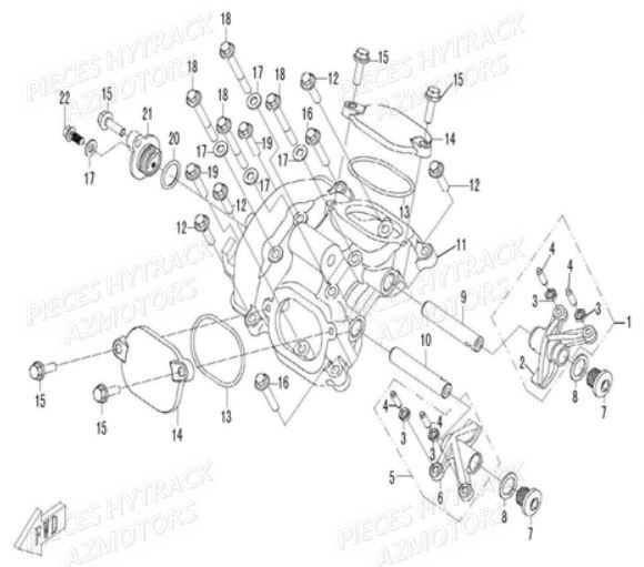 CACHE-CULBUTEURS HYTRACK Pieces SSV JOBBER 500 EURO 4