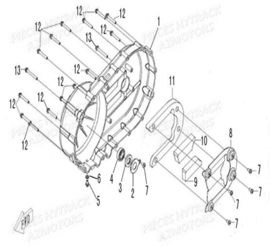 Cache Variateur HYTRACK Pieces SSV JOBBER 500 EURO 4