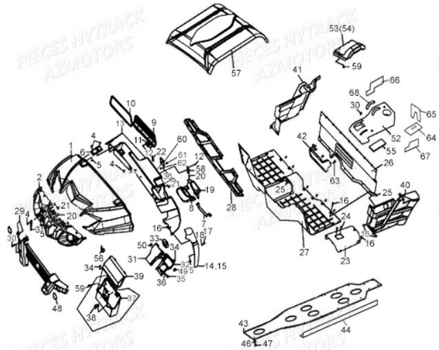 Carrosserie HYTRACK Pieces SSV JOBBER 500 EURO 4