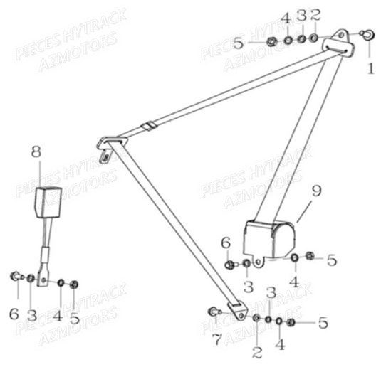 Ceintures HYTRACK Pieces SSV JOBBER 500 EURO 4