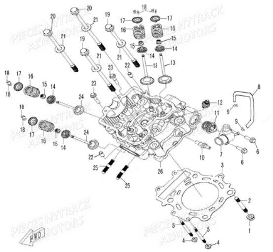 Culasse HYTRACK Pieces SSV JOBBER 500 EURO 4