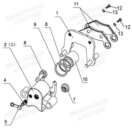 Etriers Arriere HYTRACK Pieces SSV JOBBER 500 EURO 4