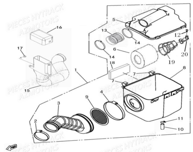 FILTRE_A_AIR HYTRACK Pieces SSV JOBBER 500 EURO 4