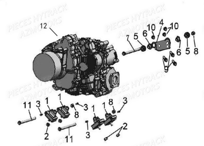 Moteur HYTRACK Pieces SSV JOBBER 500 EURO 4