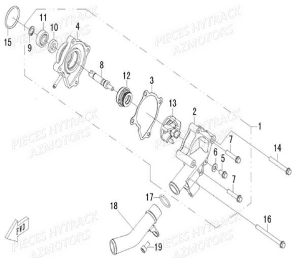 Pompe A Eau HYTRACK Pieces SSV JOBBER 500 EURO 4