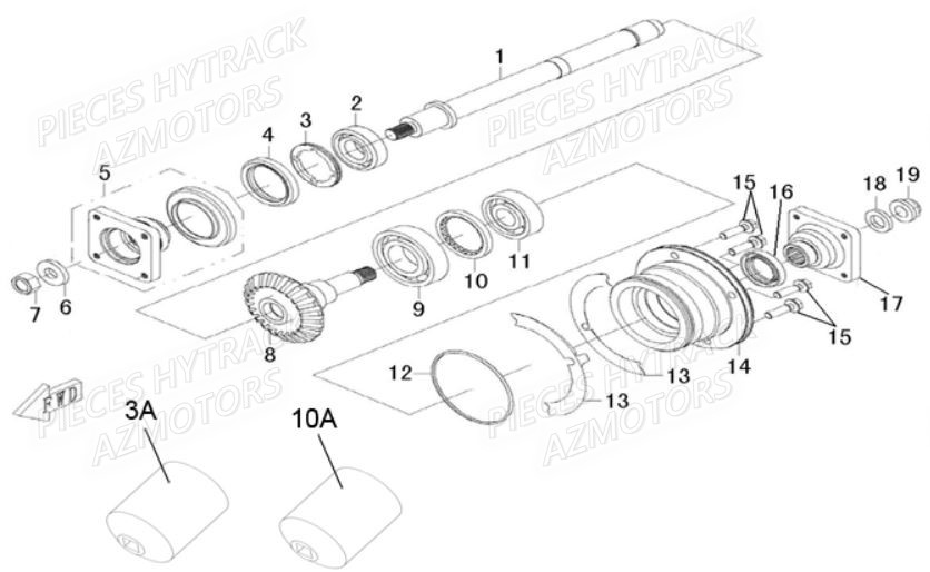 Transmission 2 HYTRACK Pieces SSV JOBBER 500 EURO 4
