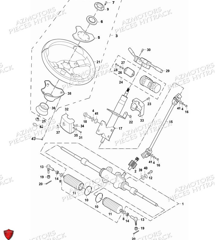 COLONNE DE DIRECTION HYTRACK JOBBER 700 AP 2012