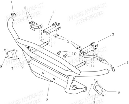 Bumper Avant HYTRACK Pieces SSV JOBBER_800_DMAXX