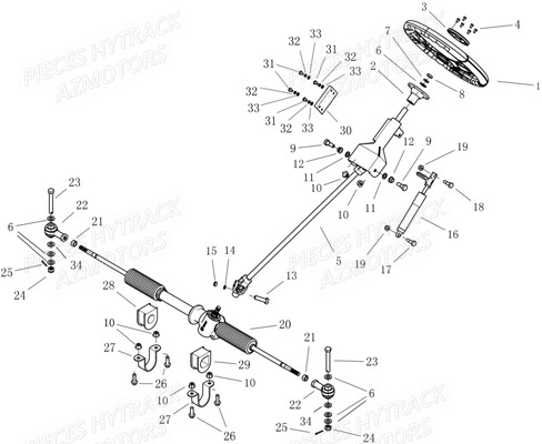 COLONNE DE DIRECTION pour JOBBER 800 DMAXX