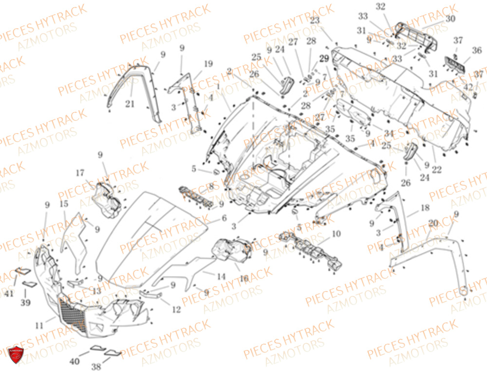 Carrosserie Avant Decoration HYTRACK Pieces SSV JOBBER DMAXX FULL