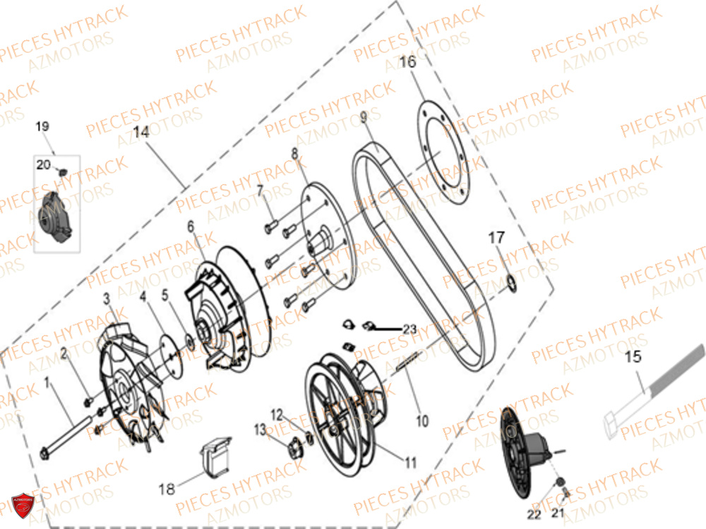 Ensemble Variateur HYTRACK Pieces SSV JOBBER DMAXX FULL