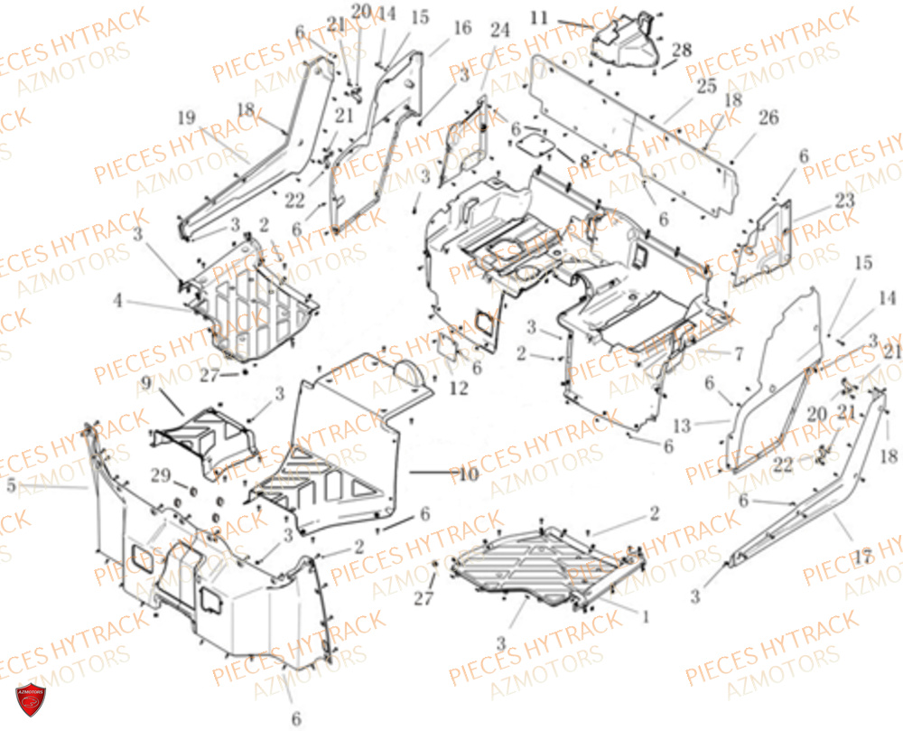 Marche Pied Carrosserie Laterale HYTRACK Pieces SSV JOBBER DMAXX FULL
