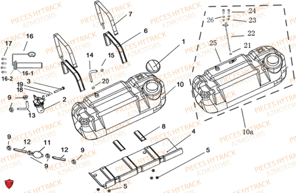 Reservoir A Carburant HYTRACK Pieces SSV JOBBER DMAXX FULL