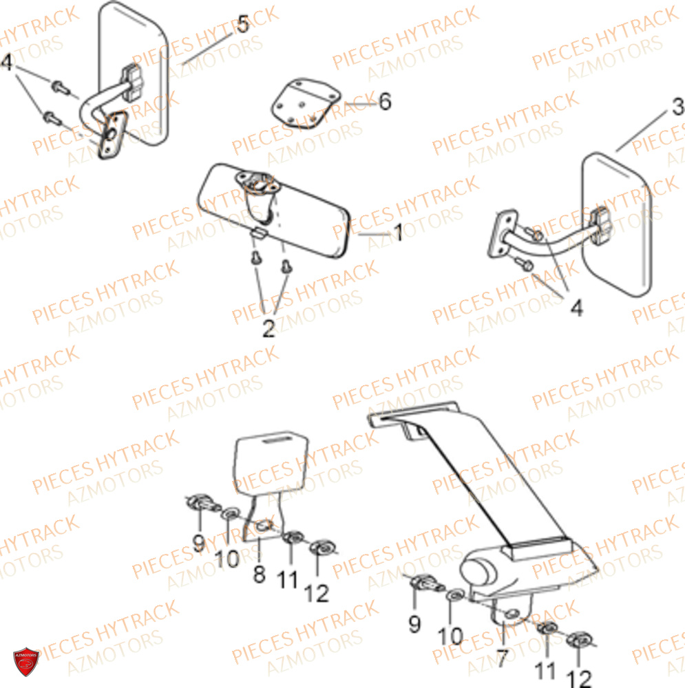 Retroviseurs Ceintures De Securite HYTRACK Pieces SSV JOBBER DMAXX FULL