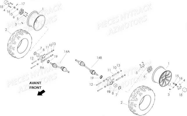 Roue Arriere HYTRACK Pieces SSV JOBBER DMAXX FULL