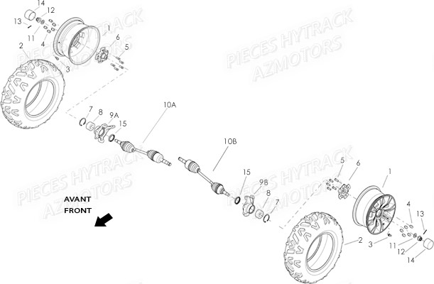 Roue Avant HYTRACK Pieces SSV JOBBER DMAXX FULL