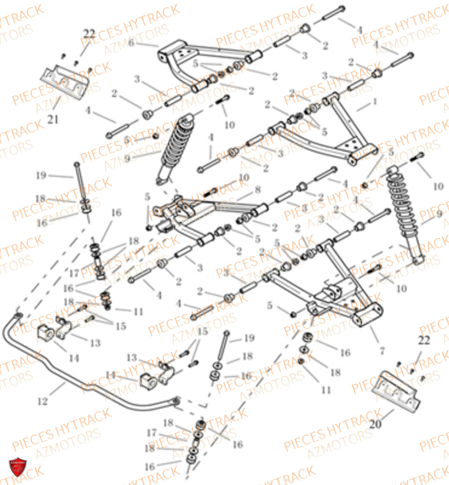 SUSPENSION_ARRIERE HYTRACK Pieces SSV JOBBER DMAXX FULL