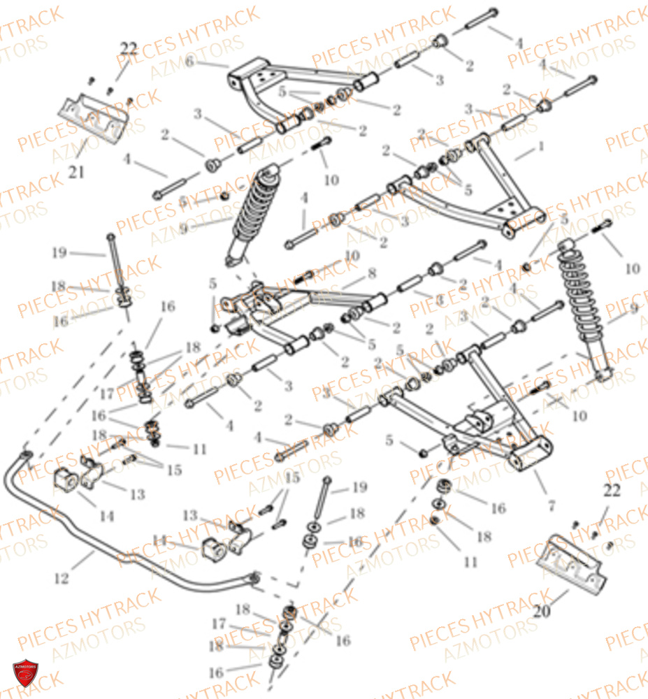 Suspension Arriere HYTRACK Pieces SSV JOBBER DMAXX FULL