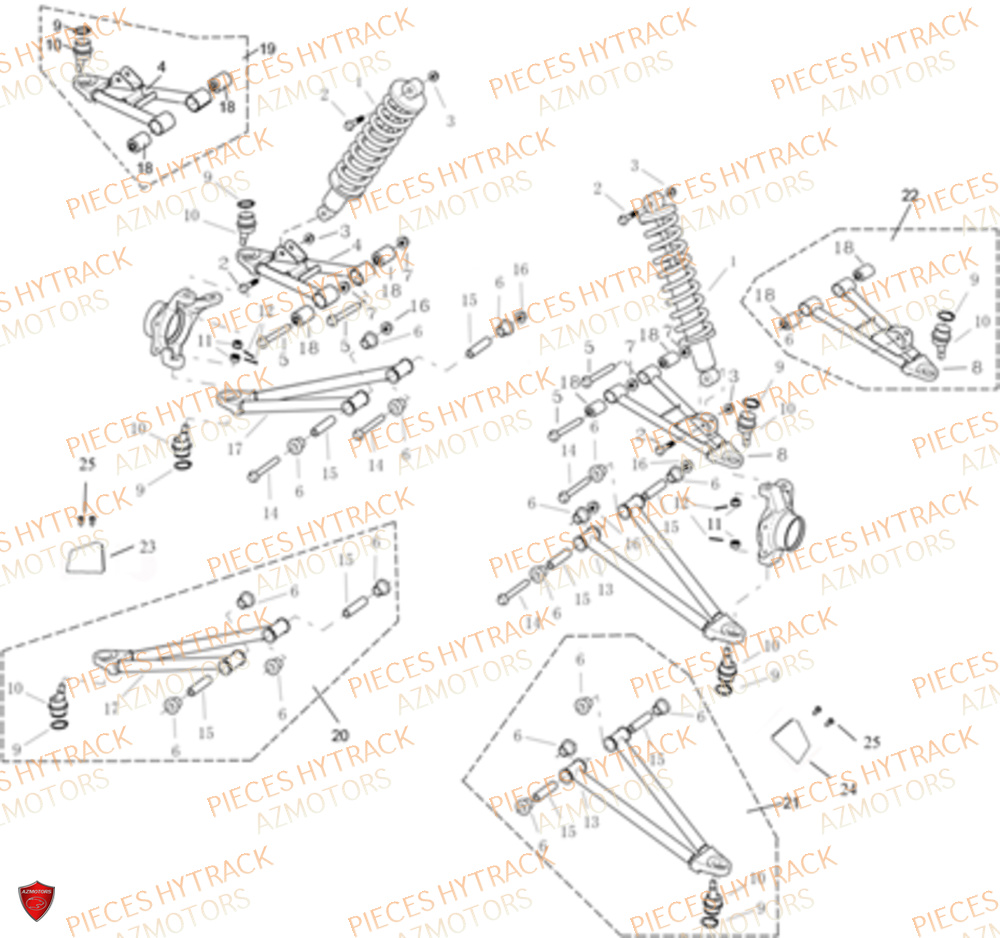 Suspension Avant HYTRACK Pieces SSV JOBBER DMAXX FULL