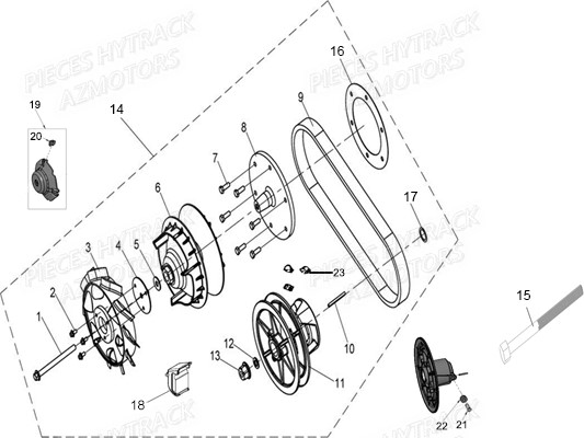 Variateur HYTRACK Pieces SSV JOBBER DMAXX FULL