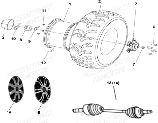 ROUES ARRIERE HYTRACK JOBBER EV5