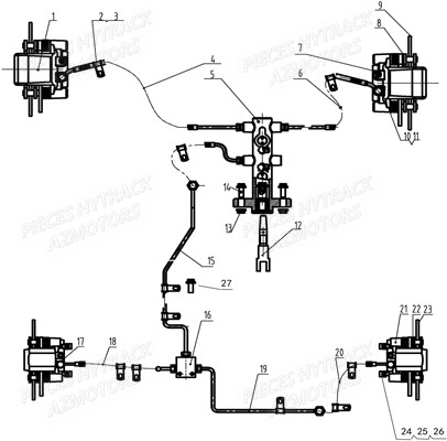 Systeme De Freinage HYTRACK Pièces JOBBER EV5 ELECTRIQUE 4x2 