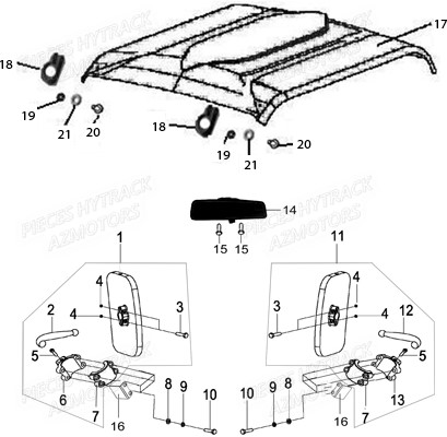 Toit HYTRACK Pièces JOBBER EV5 ELECTRIQUE 4x2 