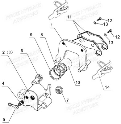 Etriers Arriere HYTRACK Pièces JOBBER EV5 FULL ELECTRIQUE