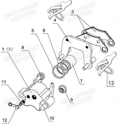 Etriers Avant HYTRACK Pièces JOBBER EV5 FULL ELECTRIQUE