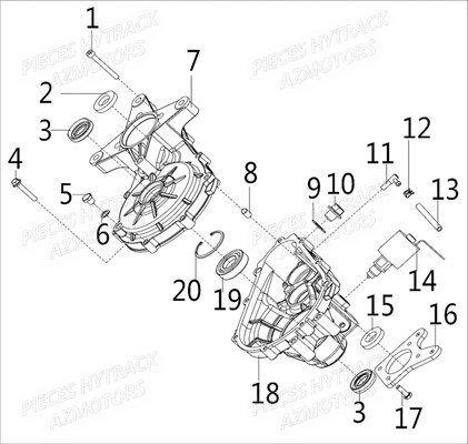 PONT_ARRIERE HYTRACK Pièces JOBBER EV5 FULL ELECTRIQUE 4X2