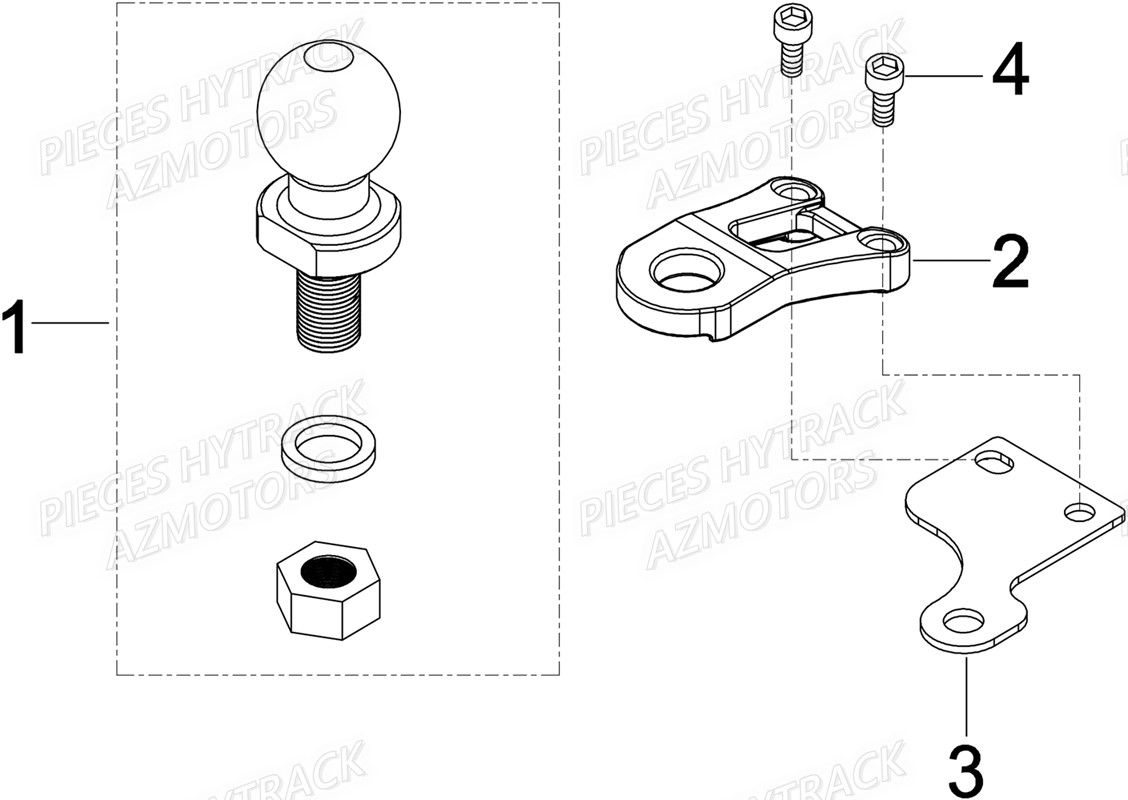Attelage (option) HYTRACK Pièces JOBBER EV5 MAXX ELECTRIQUE