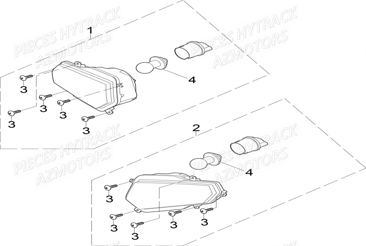Eclairage Avant HYTRACK Pièces JOBBER EV5 MAXX ELECTRIQUE